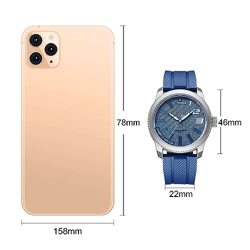NAVIFORCE Sport Waterproof Watches for Students Boys Men, Silicone Band Watch with Second Hand, Blue, sport