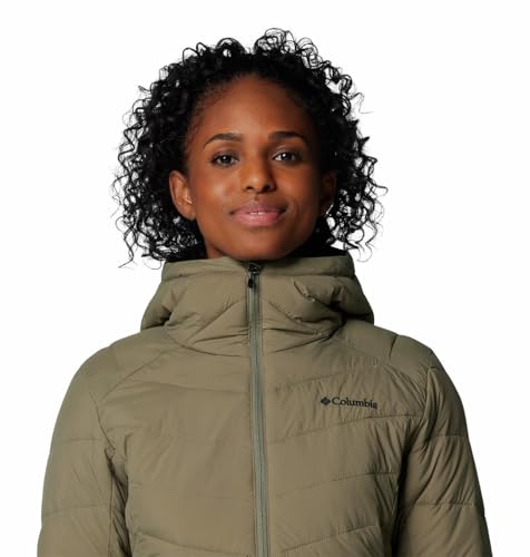 Columbia Womens Joy Peak II Hooded Jacket, Stone Green, XXL