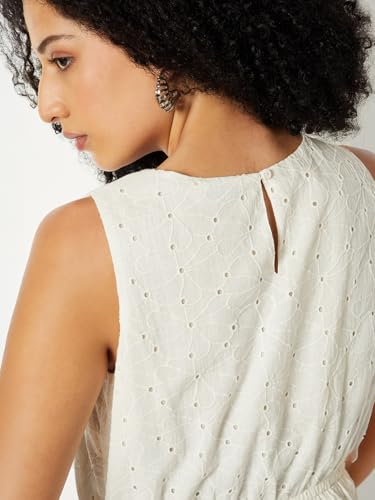 Max Women Schiffili A-line Dress (White_XS)