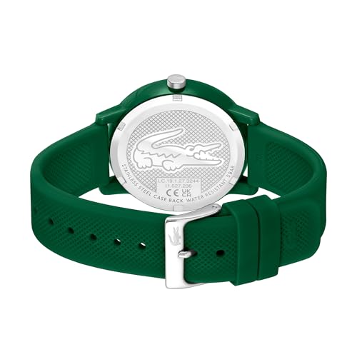 Lacoste Lacoste.12.12 Qtz Basic Green Round Dial Men's Watch|Green Silicone Material|Multi Color Band - 2011170