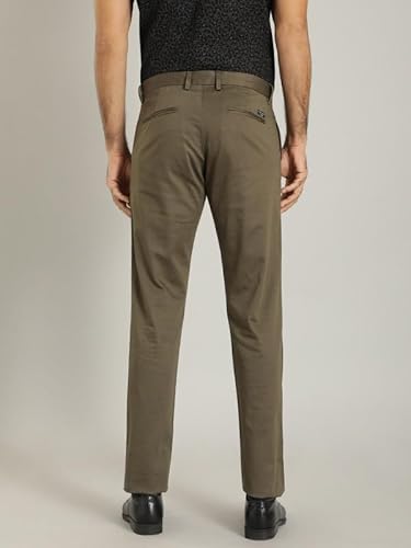 Indian Terrain Men Brooklyn Fit Casual Trouser Olive