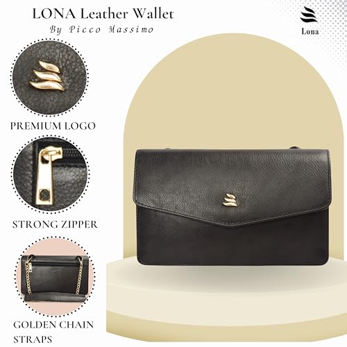 Lona Premium Minimalist Leather Clutch – Envelope Silhouette with Subtle Chain Detailing for Modern Elegance