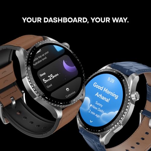Noise Newly Launched Halo 3 Smart Watch with 1.43” AMOLED Display, 1000 NITS Brightness, Premium Metal Design, Powered by AI Pro, AI Transcription, Morning Briefs, 7-Day Battery (Elite Black)