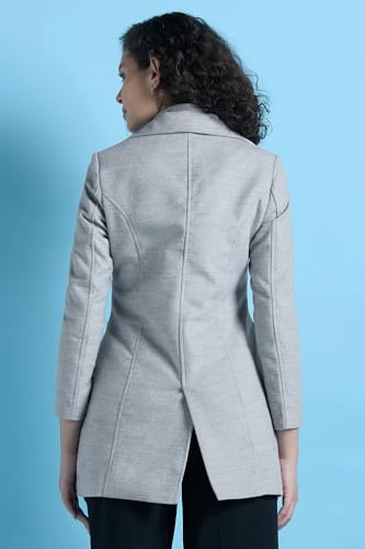 Women Grey Solid Formal Jacket