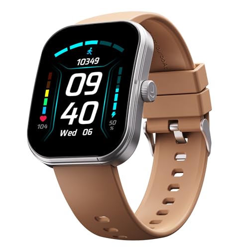 boAt Wave Sigma 3 Curv Smartwatch with 2.01” (5.33 cm) Immersive Curved Display, Metallic Finish, Functional Crown, BT Calling, Sleep, Stress, Heart Rate & SpO2 Monitoring, SOS, IP68(Timber Brown)