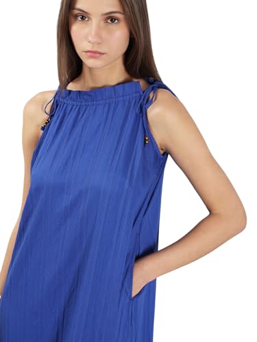 VERO MODA Women's Blue Fit and Flare Dress