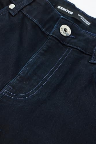 SNITCH Men Casual Jeans | Bootcut Fit with Light Fading & Smooth Texture | Durable Cotton Blend Fabric with Medium Stretch for All-Day Comfort |Navy Blue