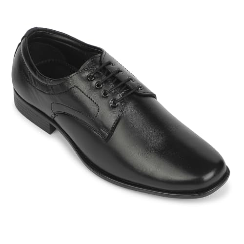 Liberty Fortune HML-54 Black Formal Lacing Derby Shoes for Men - 10