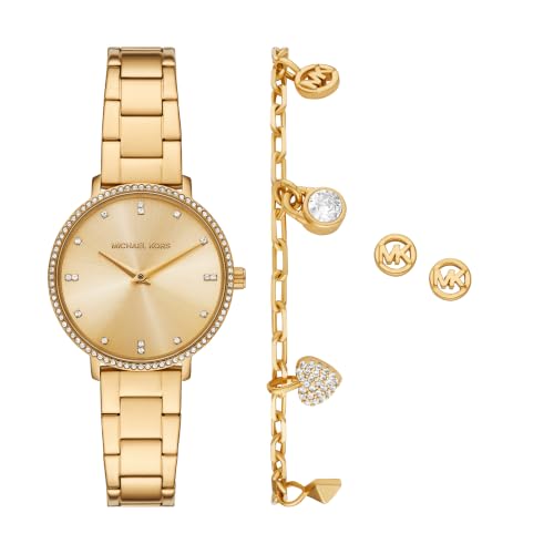 Michael Kors Pyper Gold Quartz Stainless Steel Watch MK7643SET