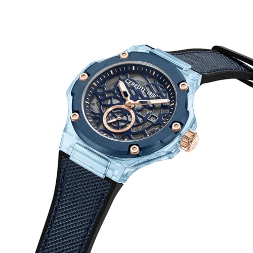 Cerruti 1881 Watch for Men with Black Dial in 52 MM, strap