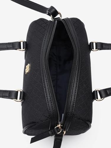 Logo Black Polyester Sling Bag