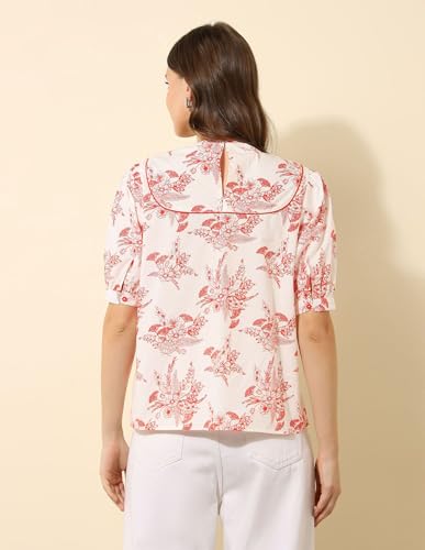 U.S. POLO ASSN. Floral Printed Top (UWSS25TOP249_Multi-Colour_S)