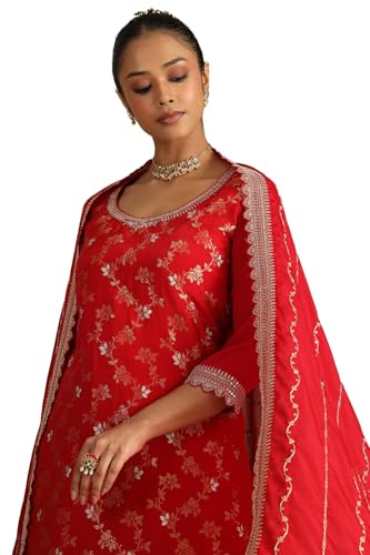 Soch Women's Viscose Blend Salwar Suit Set (EWS5CD22097_Cream