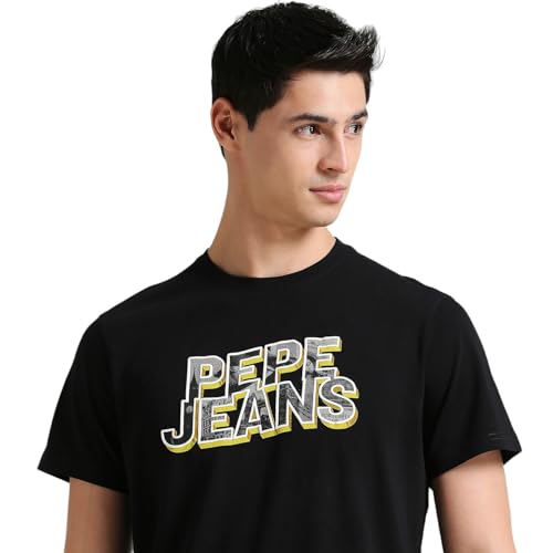 Pepe Jeans Men's Slim Fit T-Shirt (PM509824_Black