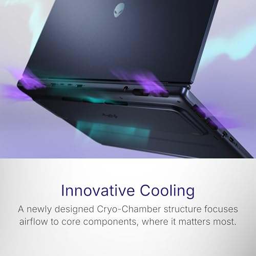 Alienware 16X Aurora Gaming Laptop, AI Enabled Intel Core Ultra9 HX Processor, 32GB DDR5, 1TB SSD, NVIDIA GeForce RTX 5070, 8GB GDDR7, 16" QHD+ 240Hz Display, Backlit KB, Interstellar Indigo, 2.66kg