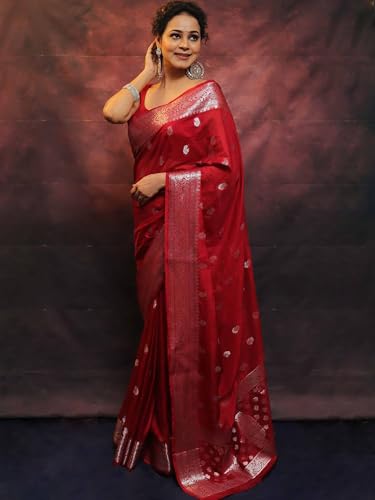 Amrutkala Sarees Designer Kanjivaram Woven Banarasi Silk Solid Saree