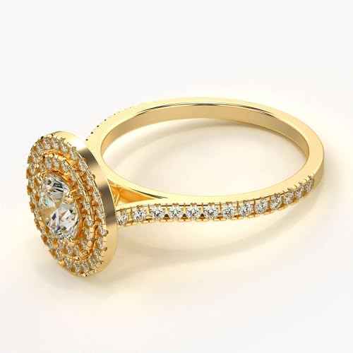 VALANOVA Hallmarked 18K Gold & Certified Lab Grown Diamond 0.90cts | Ring For Women's/Girls | Stylish & Elegant | VGR0467R | Ring Size: 14