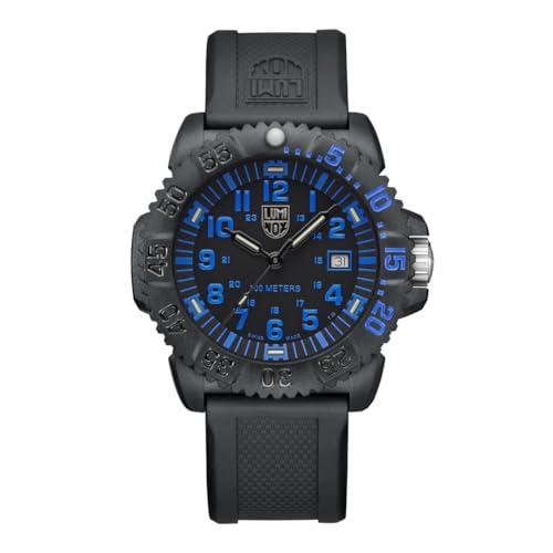 Luminox - Sea Lion 44 mm Men's Watch | SKU 2059.2 | Carbonox Case & Bezel | Swiss Quartz Movement Ronda 515 | Lasting Luminosity 25 Years | 100 m Waterproof | Black Silicone Strap