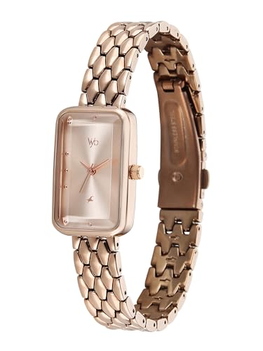 Fastrack Vyb Aurora with Quartz Analog Rose Gold Dial Rose Gold Alloy Strap Watch for Girls - FV60128WM02W
