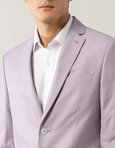Arrow Men's Polyester Business Suit Pants Set (ARAJSU5531_Light Lavender