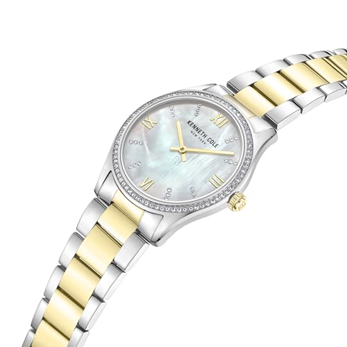Kenneth Cole Quartz Analog Mother of Pearl Dial Stainless Steel Strap Watch for Women