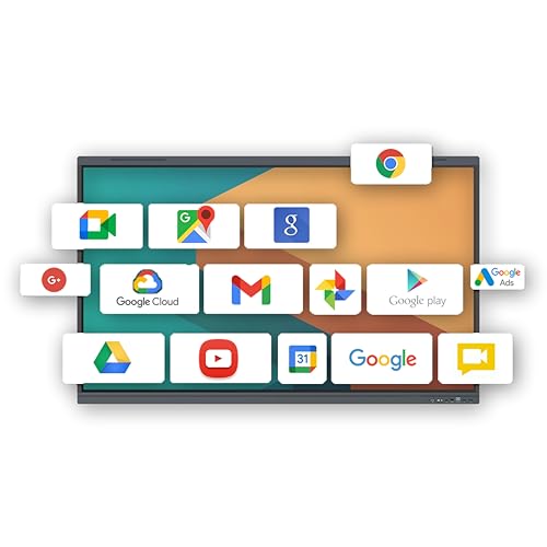 BIG VUE Pluss 55 Inch Android 14 Interactive Television, All-in-1 Digital Panel Board with Stand, 8 GB RAM 128 GB ROM, Ai Enabled, Multitouch Screen Display for Teaching, Classroom & Office Use