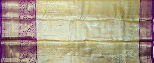 VFCollections Women's Kanchipuram Silk Pure Pattu Sarees With Blouse (VFC647-4)