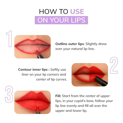 MO'S CODE-Pout Play-Non Transfer Crayon |Waterproof & Smudgeproof|Long wearning|Hydrating|Enriched with Vitamin E, Jojoba Oil, Shea Butter| 3 gm|
