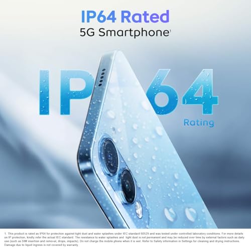 iQOO Z10 Lite 5G (Titanium Blue 2026, 4GB RAM, 64GB Storage) | Dimensity 6300 5G Processor | 50MP Sony AI Camera | 6000 mAh Battery | IP64 Rated & Military Grade Shock-Resistance*