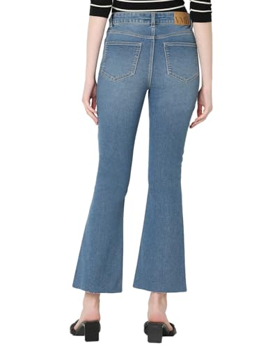 VERO MODA Womens Flared Jeans Medium Blue Denim