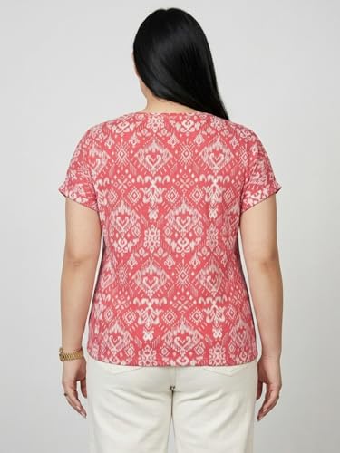 Max Women Printed T-Shirt (Coral_4XL)