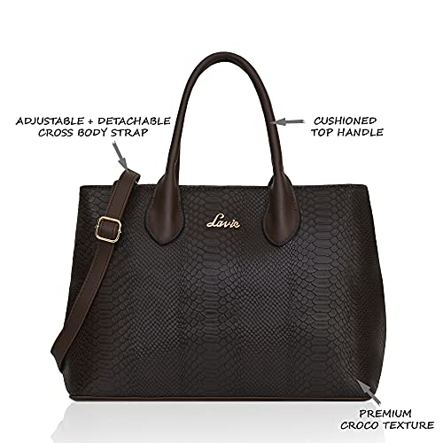 Lavie Women's Ficus Large Satchel Handbag for Women | Satchel Bag for Work | Ladies purse | Stylish Shoulder Bag | Gift For Women