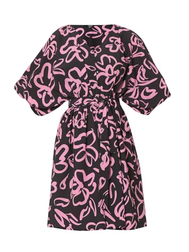 Vero Moda Women's Polyester Fit and Flare Above The Knee Dress (10320333-Jet Black_Jet