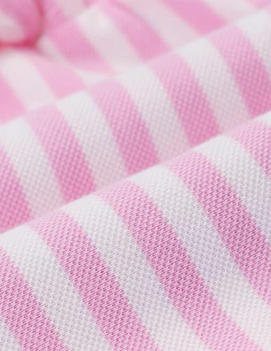 U.S. POLO ASSN. Girls Vertical Striped Skorts (UGSKR0046_Light Pink_3-4Y)