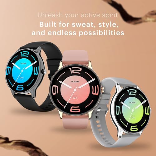 Noise Twist Go Smart Watch 1.39" Display, TruSyncᵀᴹ BT Calling, Glossy Metal Finish, 150+ Watch Faces, IP68, Sleep Tracking, 100+ Sports Modes, Smart Watch for Men and Women (Midnight Gold)