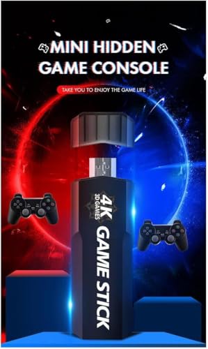 (GPZ) Pro Gaming Console Stick GD10 37000+ Inbuilt Games Retro Classic 3D 4K Full HD With 2 Wireless Gamepad Plug & Play Video Game 64Gb