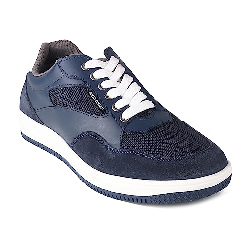 Red Chief Blue Leather Sneakers for Men