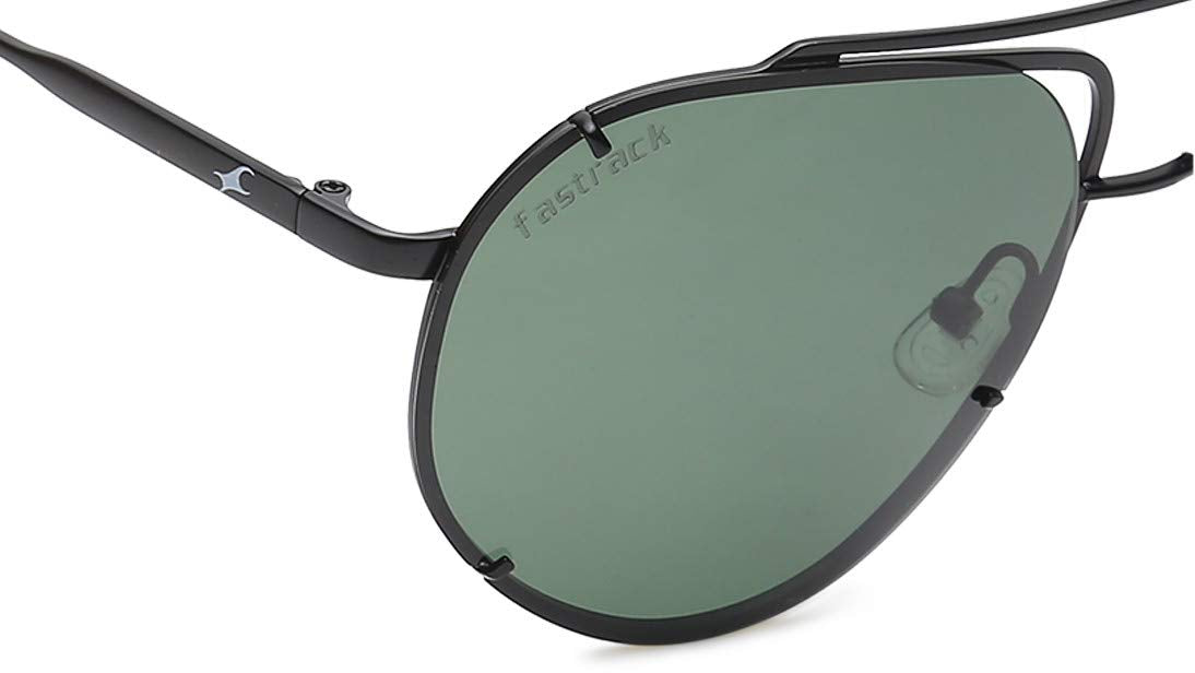 Fastrack Green Aviator Polarised Sunglasses for Men