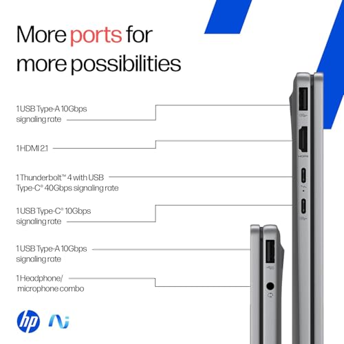 HP Omnibook (Previously Envy) X Flip OLED Intel Core Ultra 5 226V, 40 Tops (16GB LPDDR5x, 1TB SSD) 3K,120hz, 14''/35.6cm, 2-in-1, Win11, M365* Office24, Silver, 1.38kg, fm0099TU AI Laptop