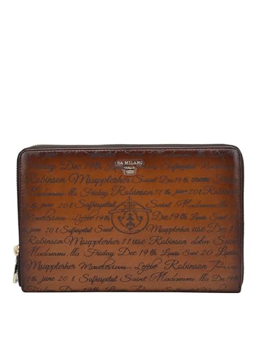Da Milano Genuine Leather Brown Multi Pouch (10036B)