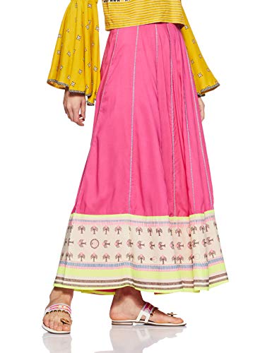 W for Woman Women's Maxi Skirt (18FE55394-12133_Pink_WM_Pink_M)