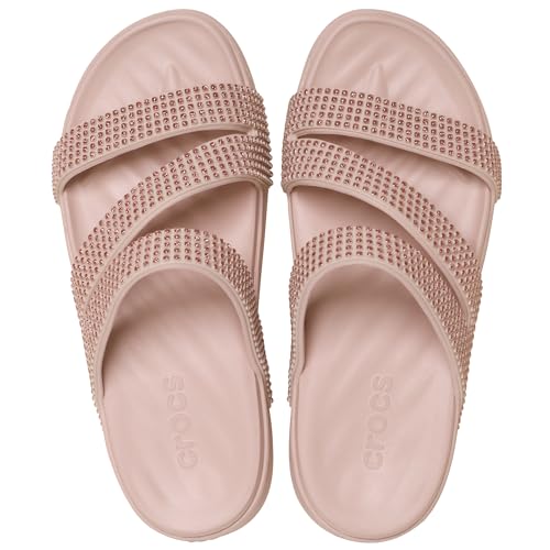 Crocs Getaway Gems Triangle Women Sandal (Color-Pink | Size-5)