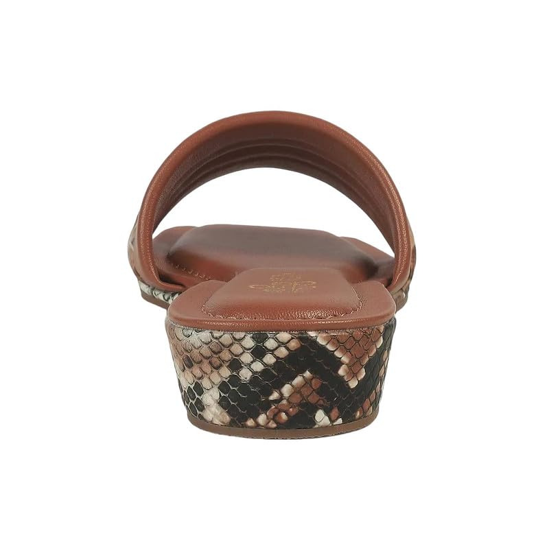 tresmode Kelo Women's Tan Casual Wedge Sandals | Vegan Friendly Leather | TPR Sole in Size 5 UK / 38 EU