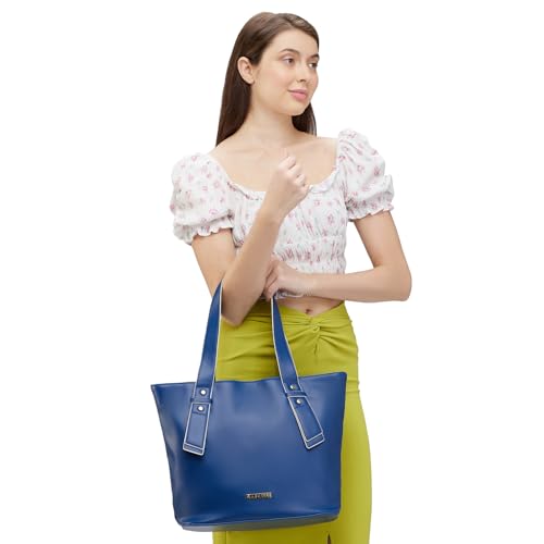 Caprese Amelia Tote Medium Navy Office Handbag