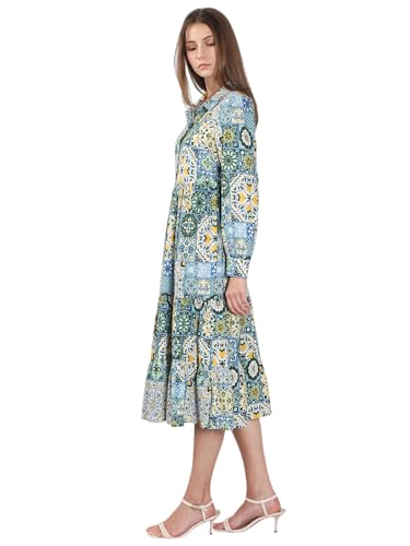 VERO MODA Women's Fit and Flare Multicolor Dress