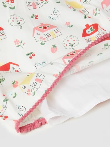 Max Girls Printed A-line Dress(Off White_3-4 Y)