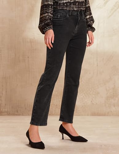 U.S. POLO ASSN. High Rise Straight Fit Jeans (UWAW25JEN383_Grey_32)