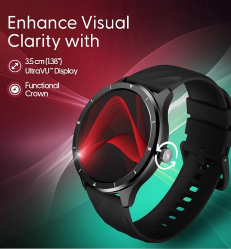Fastrack FR2 Smart Watch, 1.38" UltraVU HD Display, Blazing Fast UI, Working Crown, AI Voice Assistant, IP68 Water & Dust Resistant, Health Suite, BT Calling, Smartwatch for Men & Women (Blue)