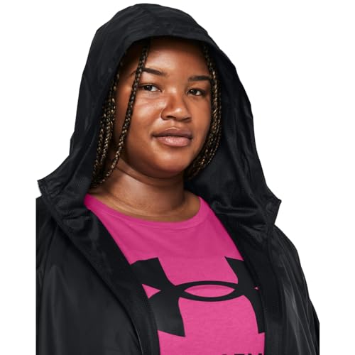 Under Armour womens Sport Windbreaker Jacket, (001) Black / / White, XX-Large