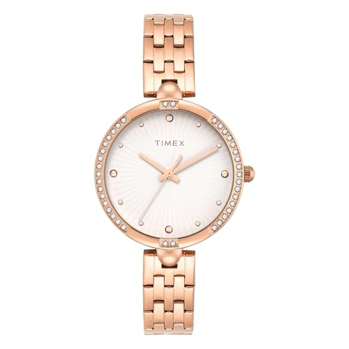 TIMEX White Round Dial Analog Women's Watch - TWEL22602